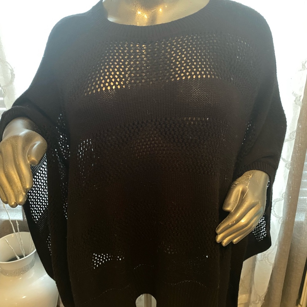 Black Shawl cape sweater